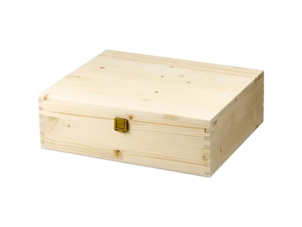 Cassetta con cerniere e clippers per 3 bottiglie Bordolese - cassettepervino.it