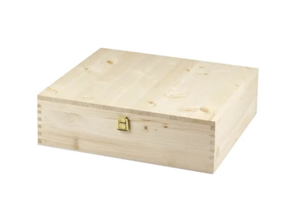 Cassetta con cerniere e clippers per 4 bottiglie Champagnotta