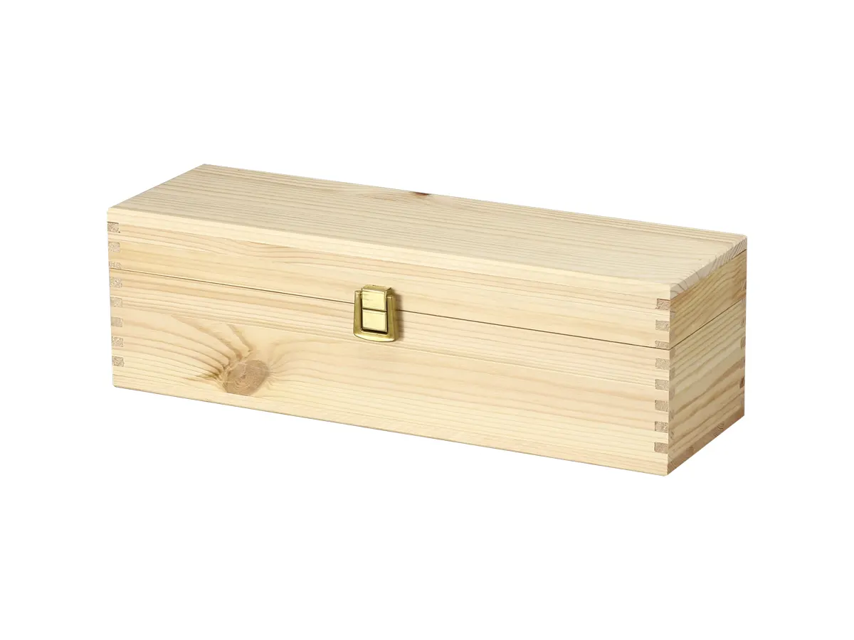 Cassetta con cerniere e clippers per 1 bottiglia