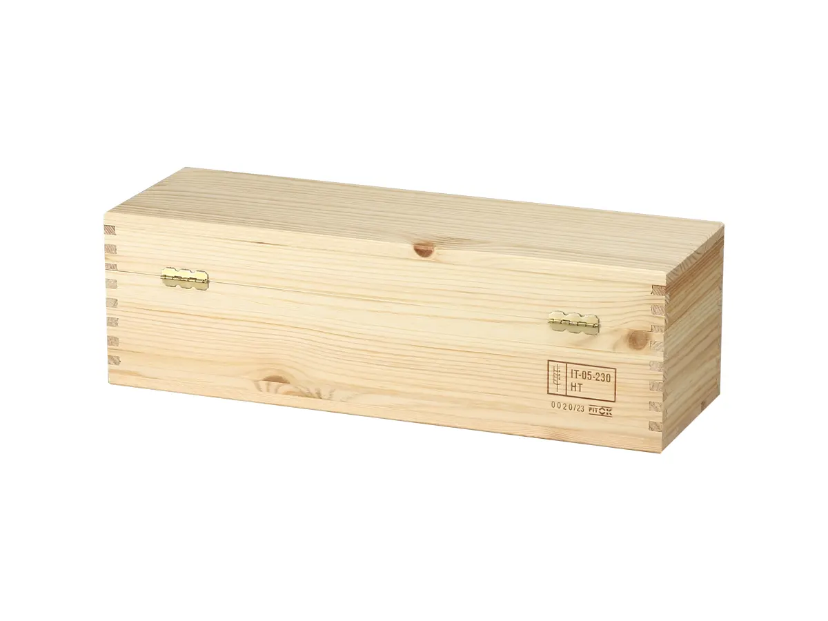 Cassetta con cerniere e clippers per 1 bottiglia