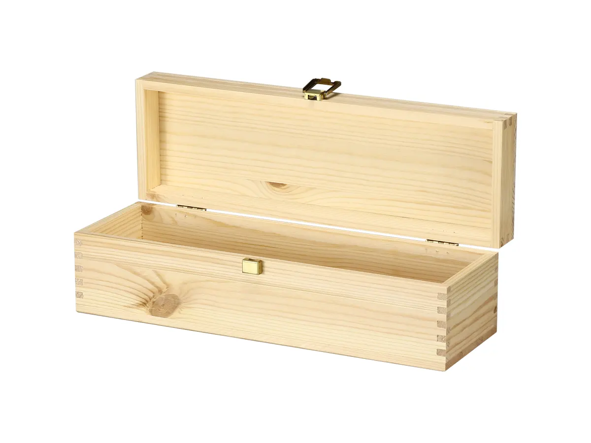 Cassetta con cerniere e clippers per 1 bottiglia