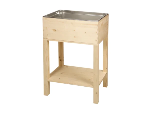 Glacette/Spumantiera naturale grande con 1 vasca in acciaio inox