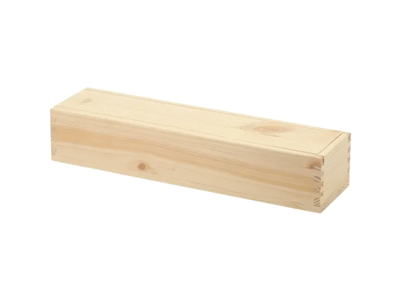 Cassetta con coperchio scorrevole in legno per coltelli o piccoli oggetti di forma allungata