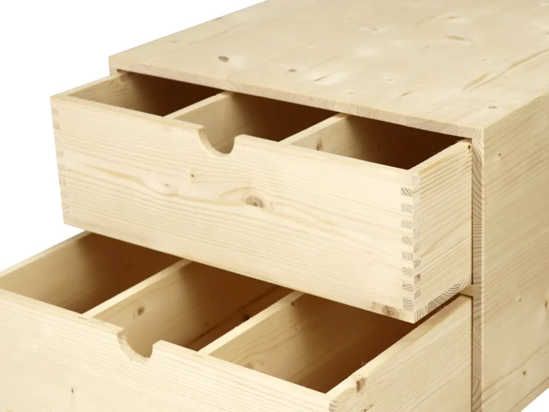 Cassettiera da esposizione per 6 bottiglie in legno