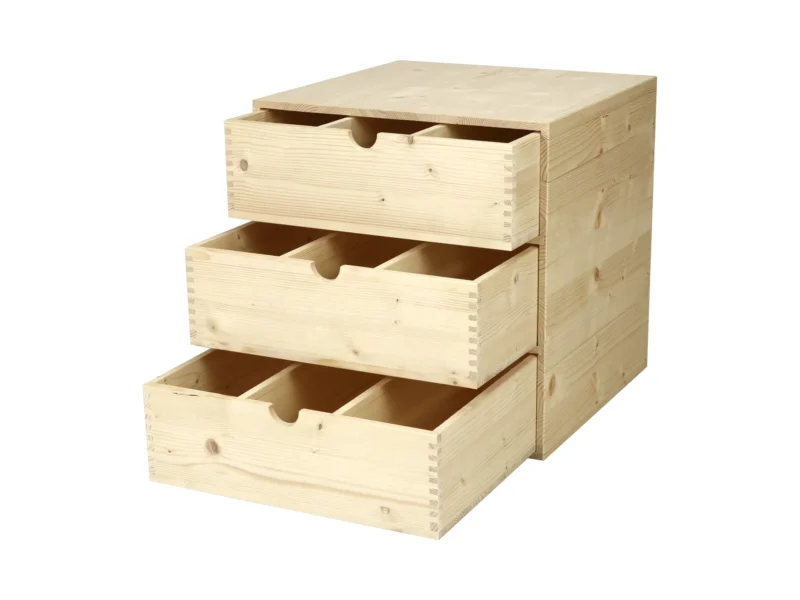 Cassettiera da esposizione per 9 bottiglie in legno