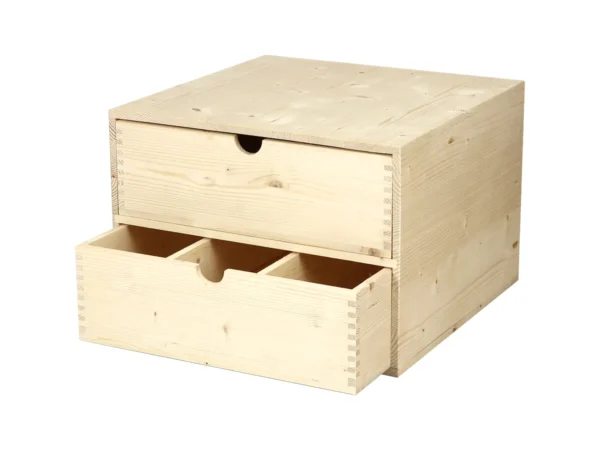 Cassettiera da esposizione per 6 bottiglie in legno