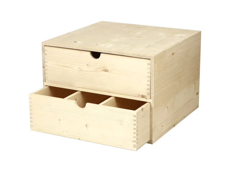 Cassettiera da esposizione per 6 bottiglie in legno