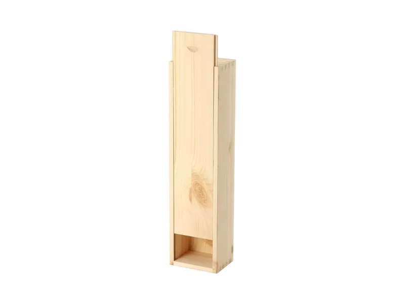 Cassetta con coperchio scorrevole in legno per coltelli o piccoli oggetti di forma allungata