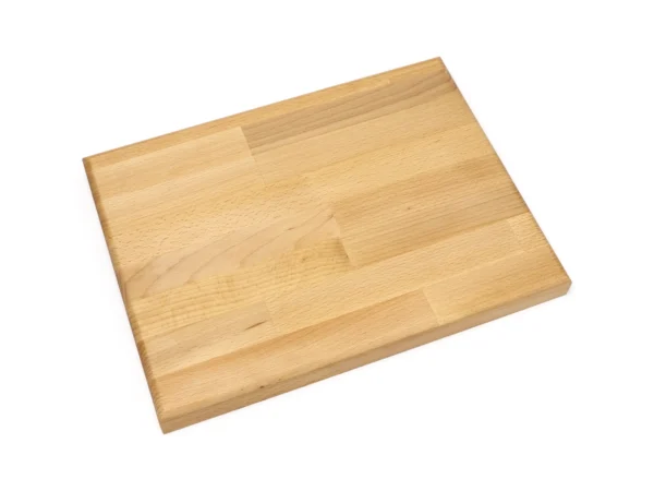 Tagliere rettangolare in legno di faggio 400x300x32 mm con incavo per la presa, vista intera – TA4030.