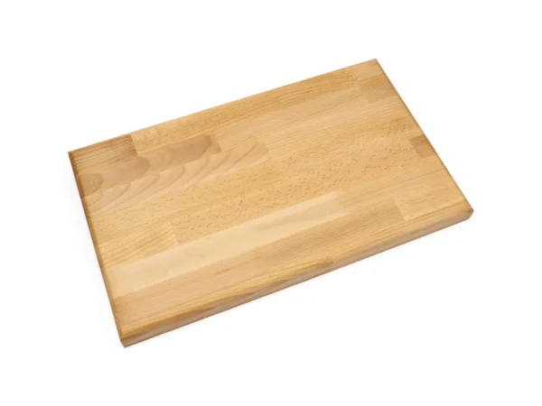 Tagliere rettangolare in legno di faggio 500x300x32 mm con incavo per la presa, vista intera – TA5030.