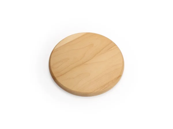Tagliere rotondo in legno di faggio Ø 250 mm spessore 22 mm, vista intera – TAQ2522.
