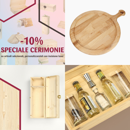 Bomboniere e articoli in legno per regali e cerimonie - cassettepervino.it